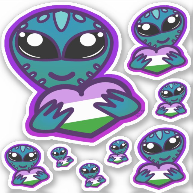 Stickers Homosexuels et Aliens fiers (Devant)