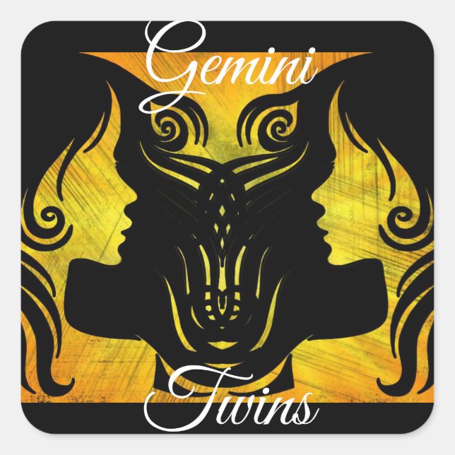 Stickers Horoscope Zodiac Gemini Twins (Devant)