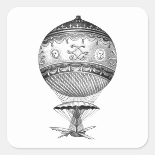 Stickers Hot Air Ballon Steampunk