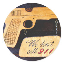 Stickers Humour de pistolet personnalisables