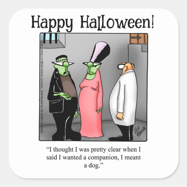 Stickers Humour Halloween Funny Frankenstein (Devant)