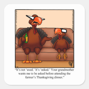 Stickers Humour Thanksgiving amusant