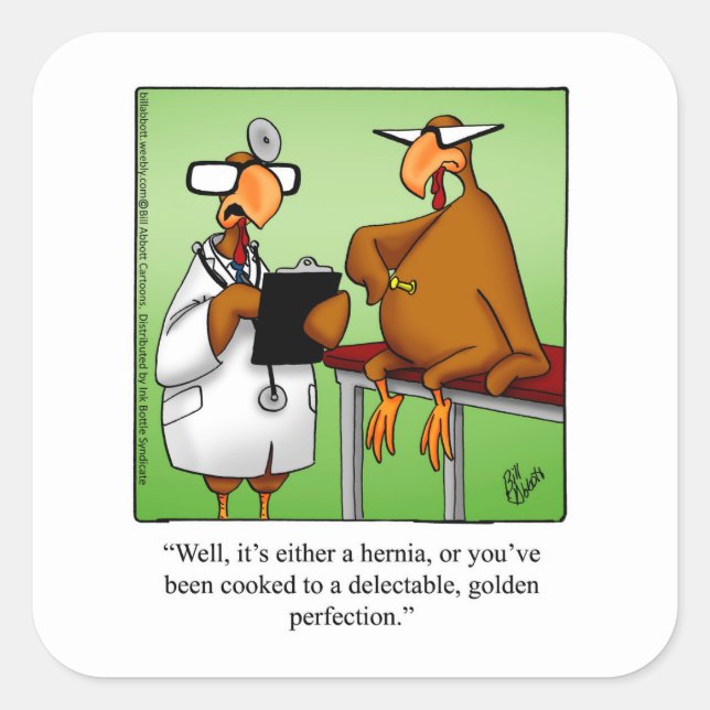 Stickers Humour Thanksgiving amusant (Devant)