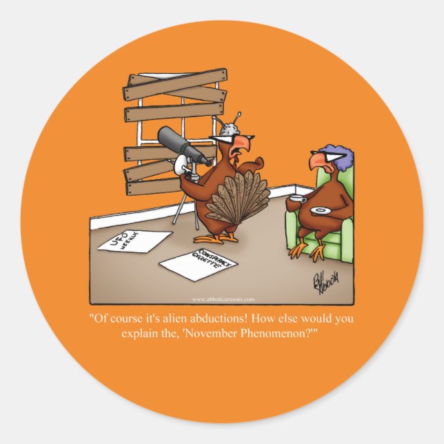 Stickers Humour Thanksgiving amusant (Devant)