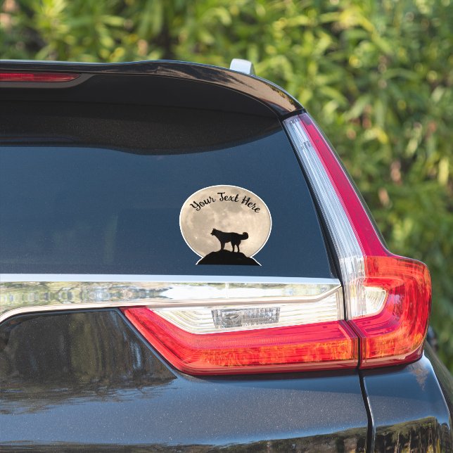 Stickers Husky Decal Sibérien Husky Malamute (Côté voiture)