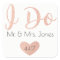 Stickers "I Do" en or rose - Faveurs de mariage