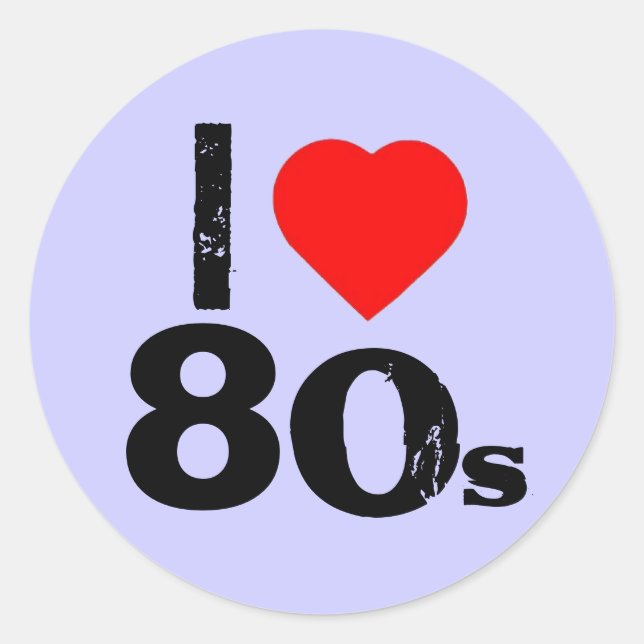 Stickers "I Heart 80's" (Devant)