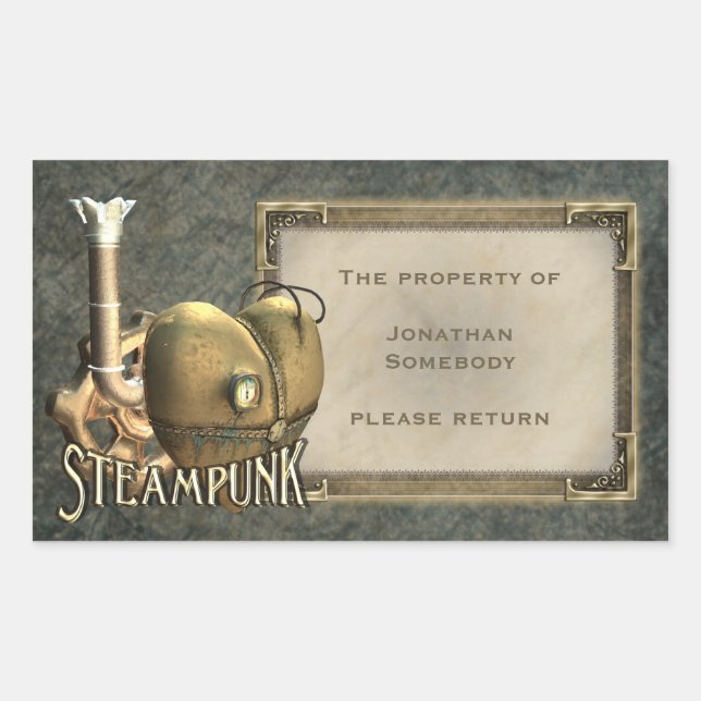 Stickers I Heart Steampunk Bookplate (Devant)