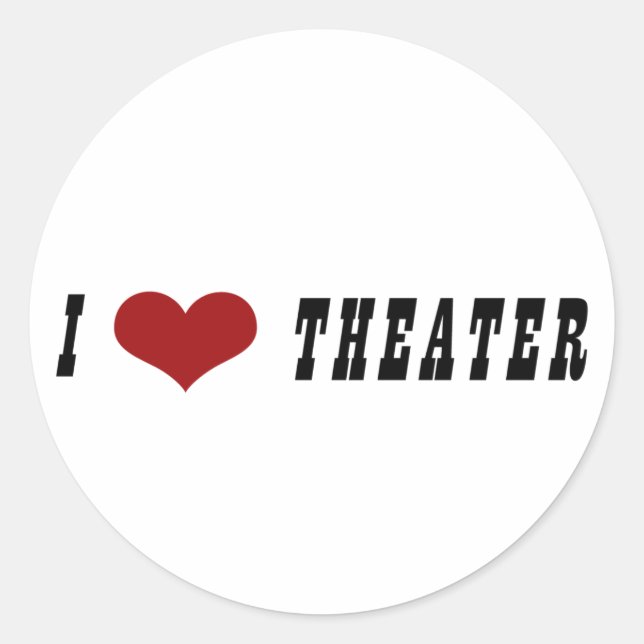 Stickers I Heart Theatre (Devant)