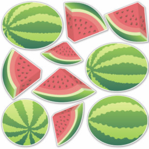 Stickers Icon Set Watermelon