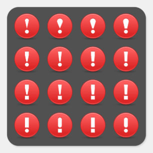 Stickers Icônes de marque d'exclamation
