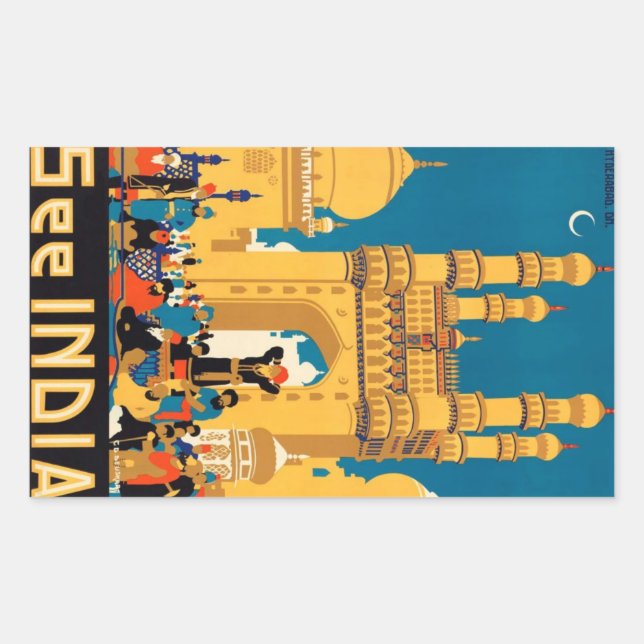 stickers India Travel Poster (Devant)