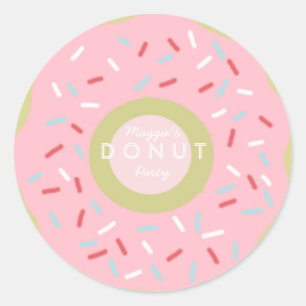 Stickers Invitation Donut Party