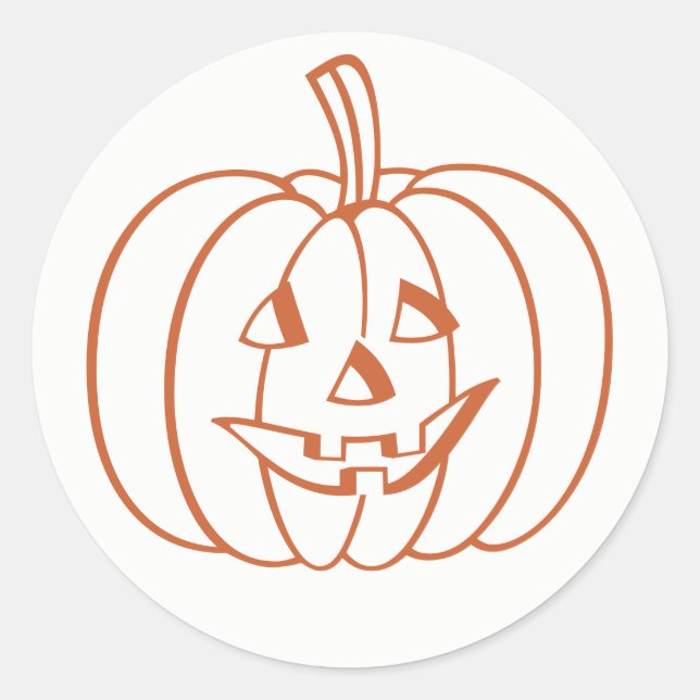 Stickers Jack-o'-lantern Citrouille d'Halloween (Devant)