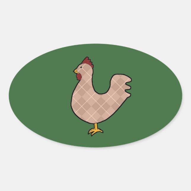 Stickers Jacquard Folk Art Rooster (Devant)