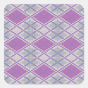 Stickers JACQUARD LILAC KNIT pour petits Carrés