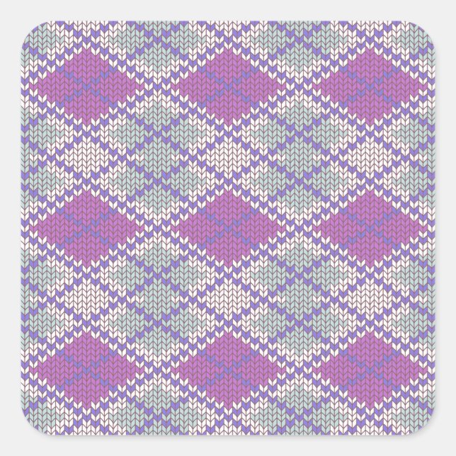 Stickers JACQUARD LILAC KNIT pour petits Carrés (Devant)