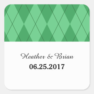 Stickers Jacquard Vert Mariage