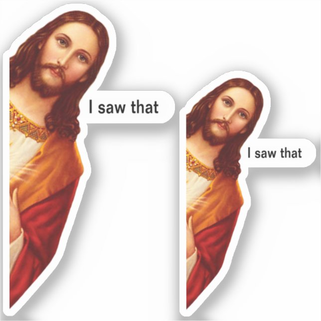Stickers J'Ai Vu Que Jésus (Recto)