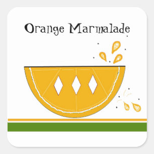 Stickers Jam Marmalade orange