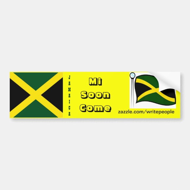 stickers jamaïcains de pare-chocs - mi bientôt (Devant)