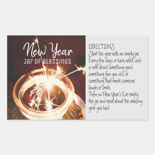 Stickers Jar des Bénédictions du Nouvel An (Devant)