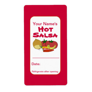 Stickers Jar Personalisés Salsa Hot Ajouter Votre 