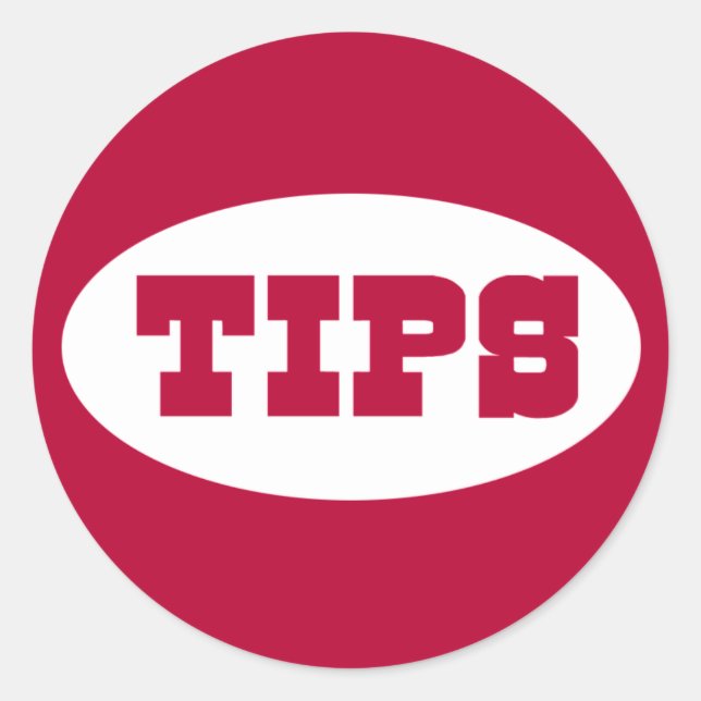 Stickers Jar Tip Red TIPS (Devant)