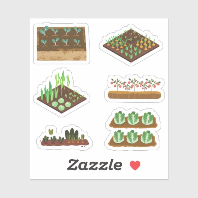 Stickers Jardin de légumes (Feuille)