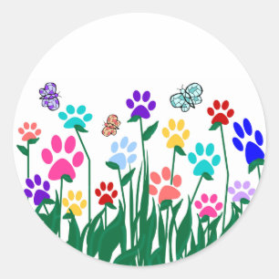 stickers jardin Empreinte de patte