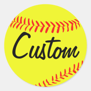 Stickers Jaune Fastpitball Softball Custom