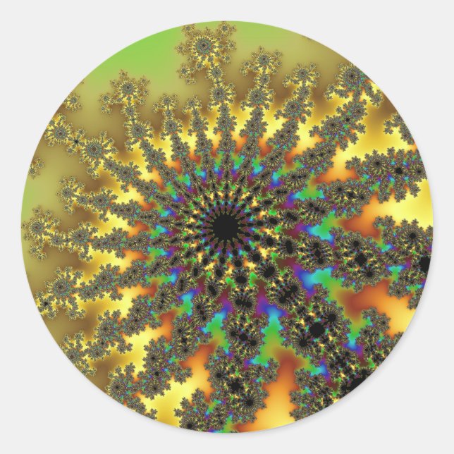 Stickers Jaune Gold Burning Grand Rond (Devant)