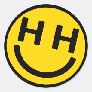 Stickers Jaune Happy Hardcore Face Jaune