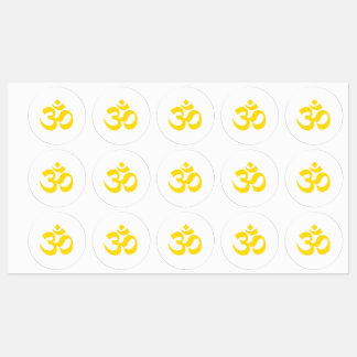 Stickers Jaune Om