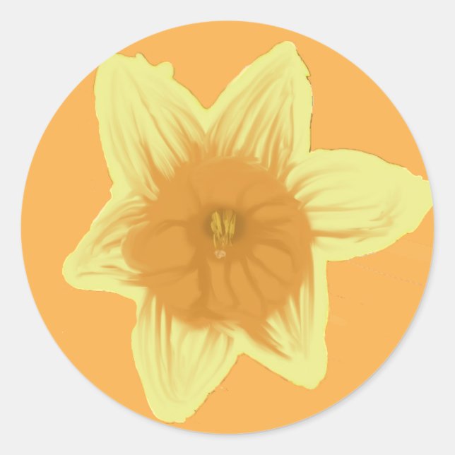 Stickers Jaune Orange Daffodique (Devant)