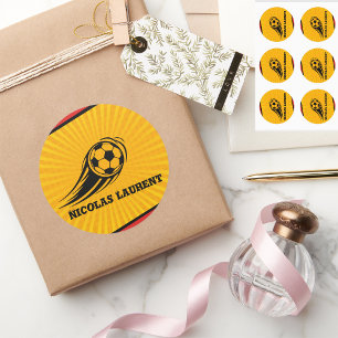 Stickers Jaune Personnalisés De Football Scolaire
