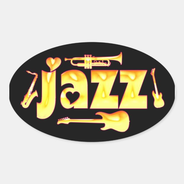 Stickers Jazz ovale (Devant)