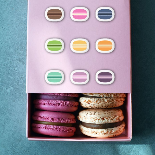Stickers Jeu de Macaron coloré (Colorful Macaron Set Stickers)