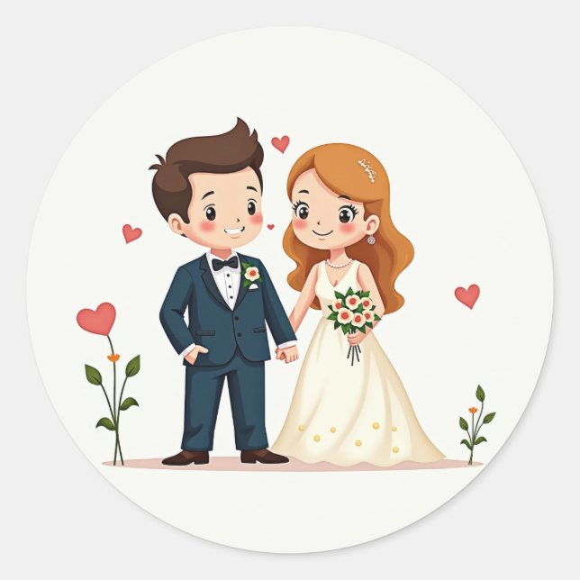 Stickers Joie mariage (Devant)
