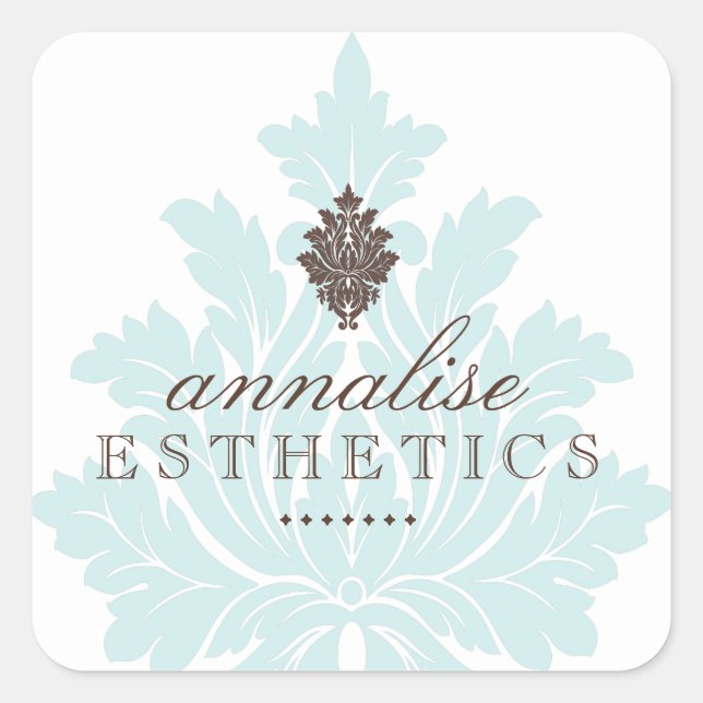 Stickers Joli bleu Damask (Devant)