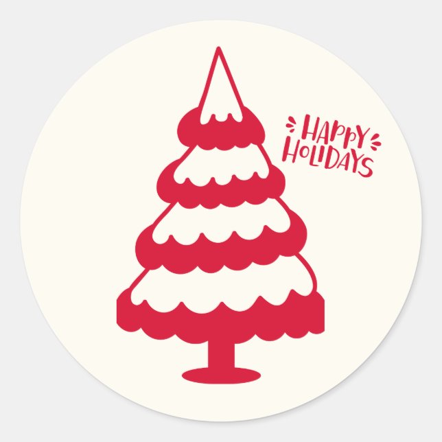 Stickers Joli Red Christmas Tree (Devant)