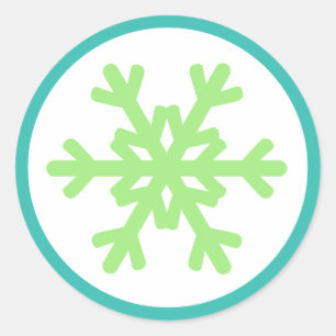 Stickers Joli Snowflake Lime Aqua