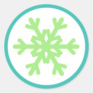 Stickers Joli Snowflake Lime Aqua