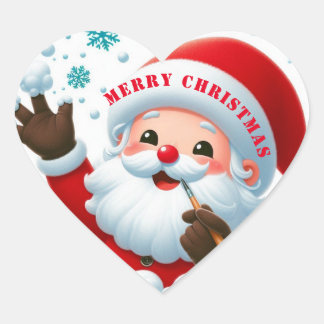 Stickers Jolly Père Noël Classic Round