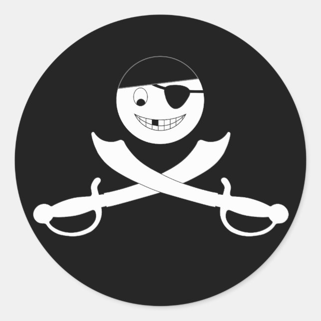 Stickers Jolly roger conviviaux (Devant)