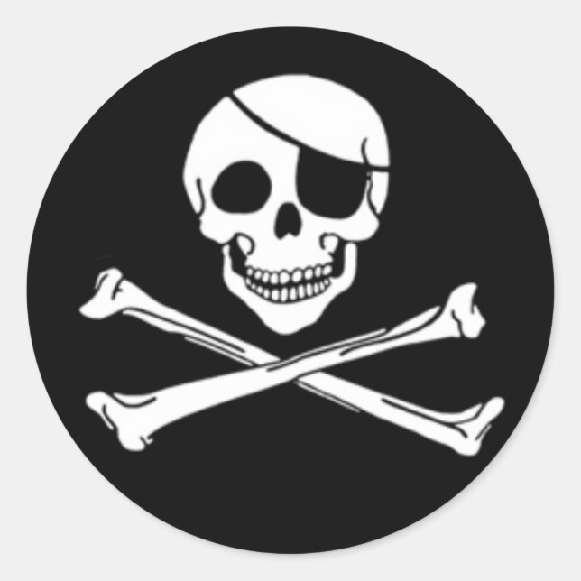Stickers jolly roger pirate (Devant)