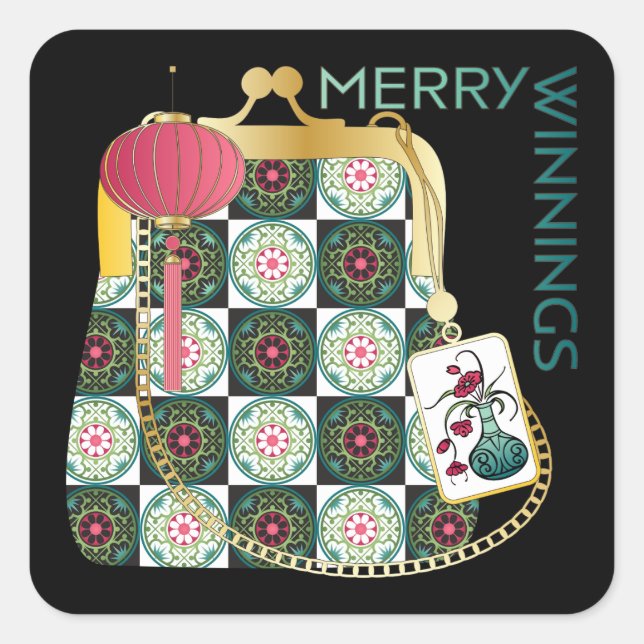 Stickers Jongg Purse Vacances Mah (Devant)