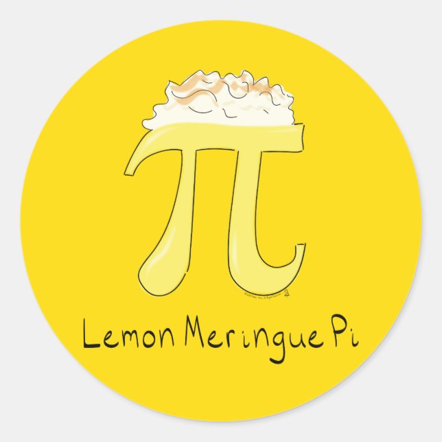 Stickers Jour Citron Meringue Pi Cute Math Pi (Devant)