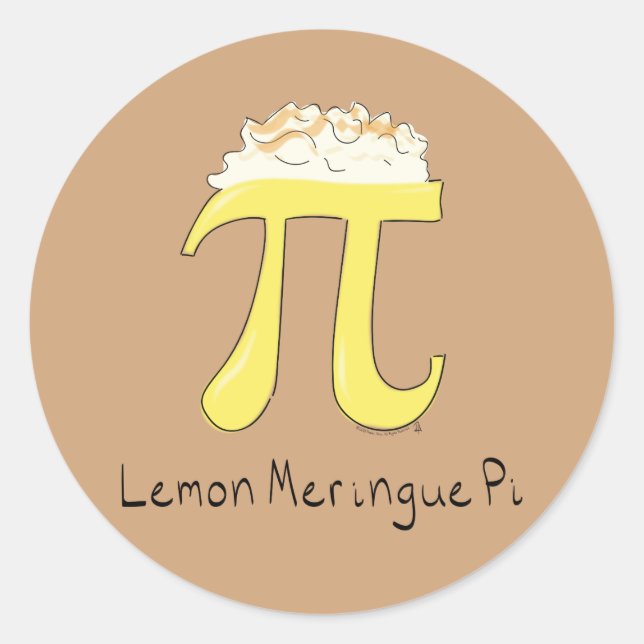 Stickers Jour Citron Meringue Pi Cute Math Pi (Devant)