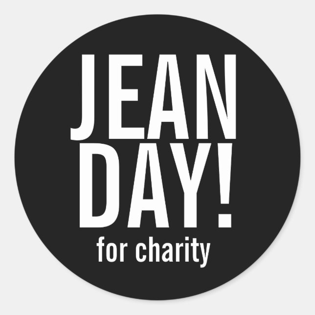Stickers Jour Jean Noir et Blanc (Devant)